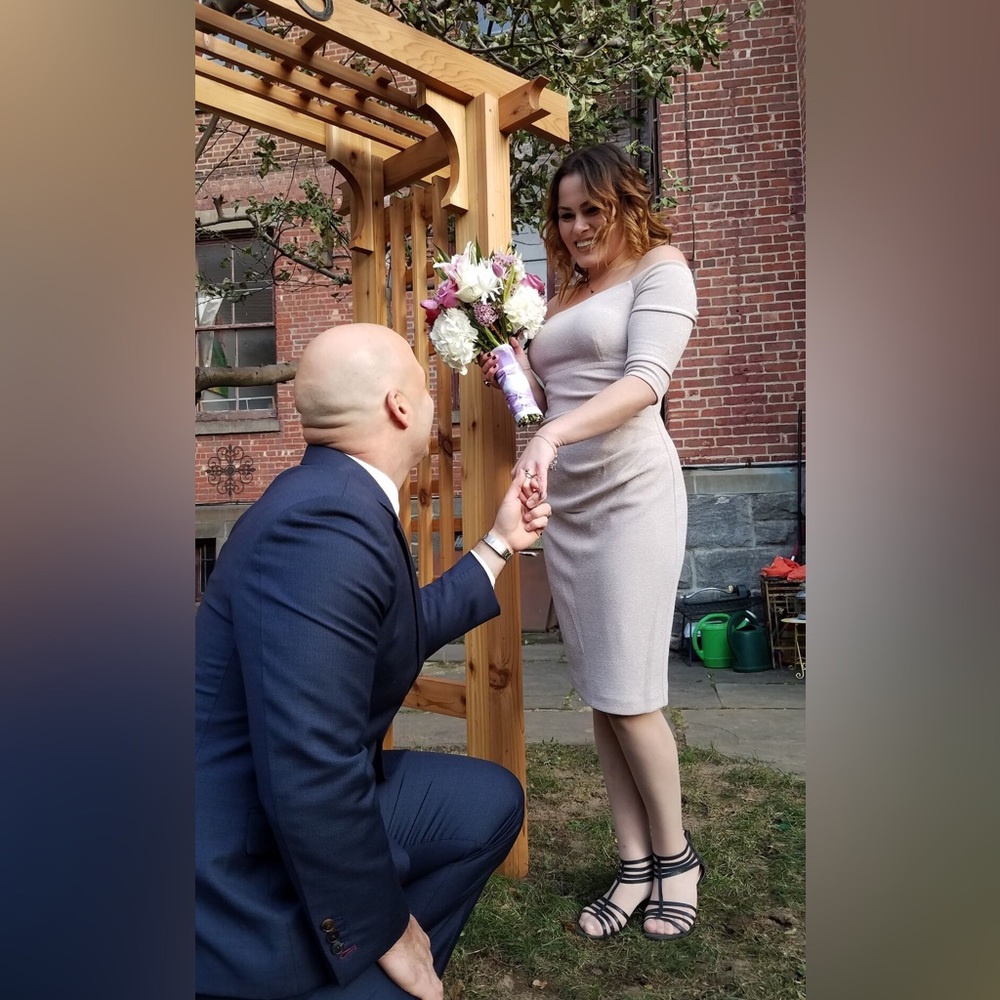 Eliza J Gold Cocktail Dress size 10